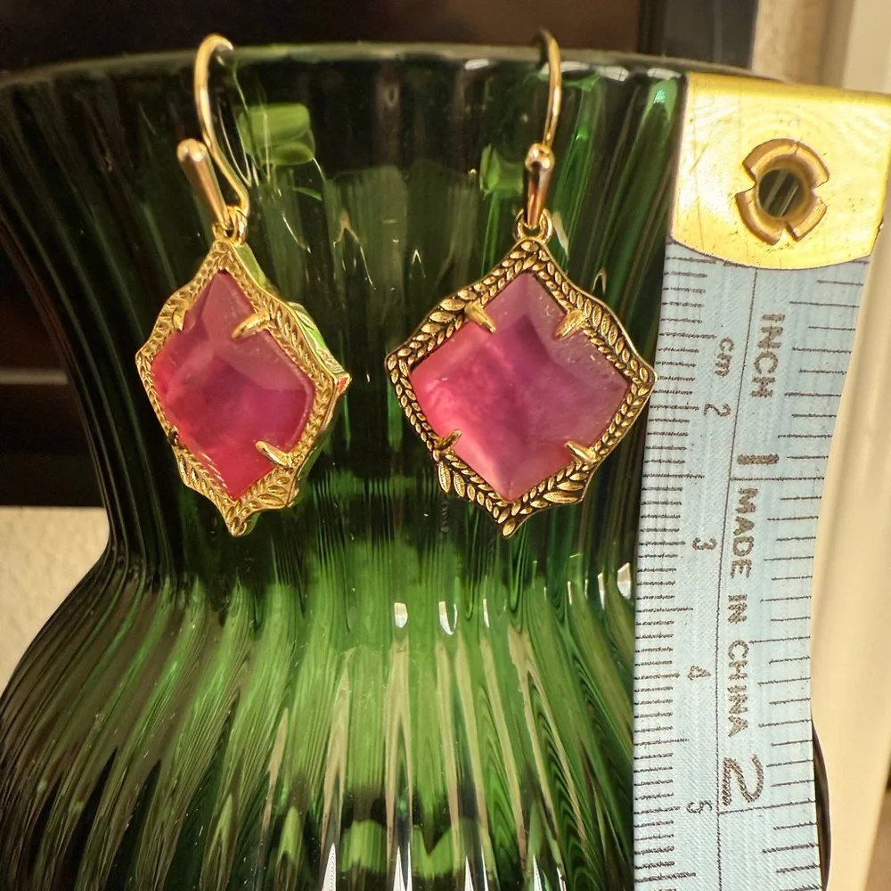 Kendra Scott Pink Azalea Illusion Earrings - Picture 5 of 7
